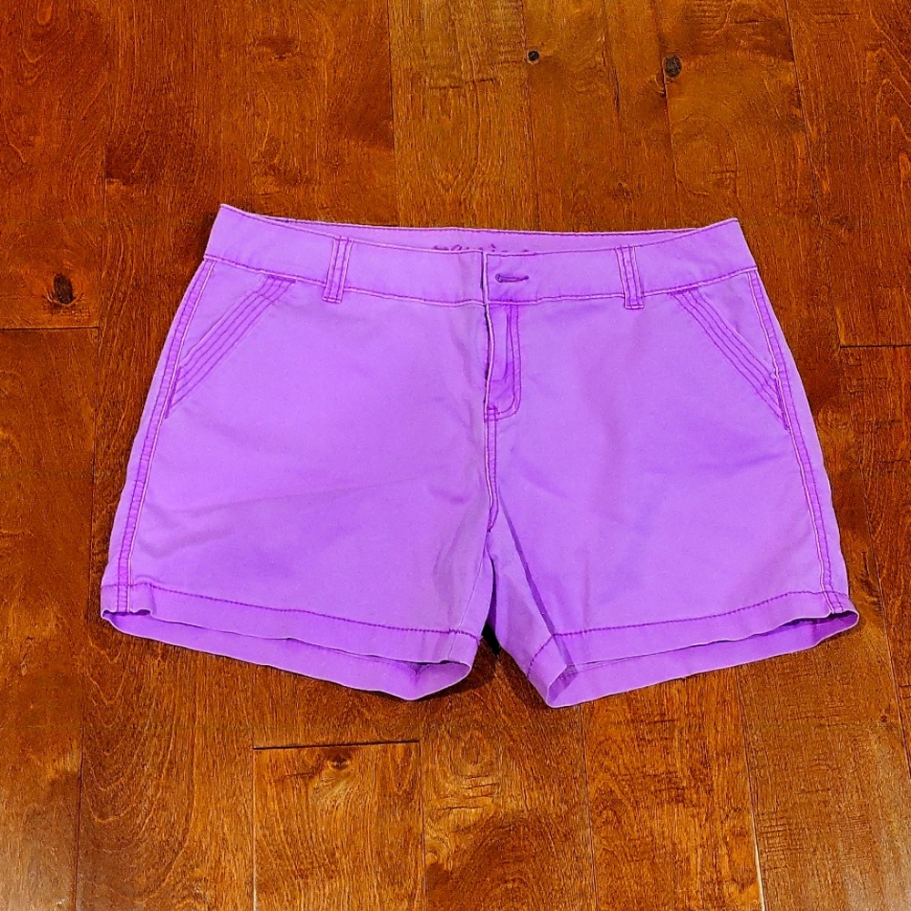 Women's Maurices, Casual Bright Purple Size 15/16, Cotton 98%, Spandex 2% Shorts